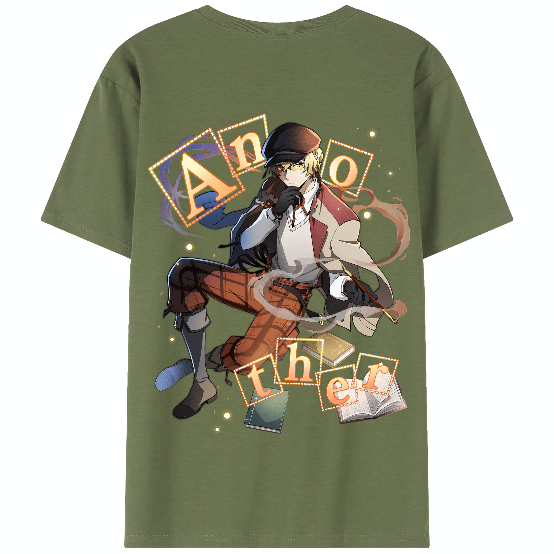 （画像用） 文豪ストレイドッグス Bungo Stray Dogs 綿100％半袖Tシャツ（背面プリント）